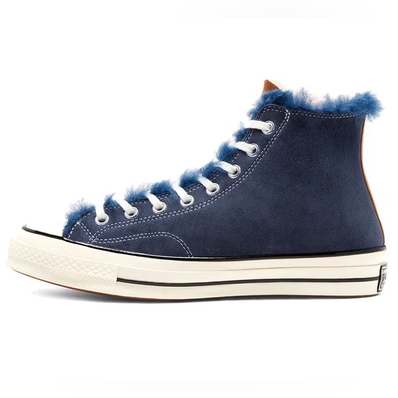 Unisex Shearling-Lined Suede Color-Split Chuck 70 Hi - Picture 3 of 15